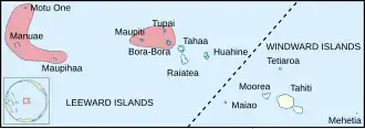 Localização de Reino de Bora Bora