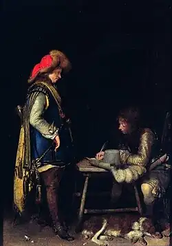 Um oficial ditando uma carta ( c. 1657-58)