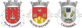 Brasão de armas de Alhandra, São João dos Montes e Calhandriz