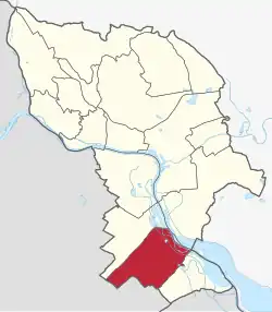 Localização de Rusovce em Bratislava