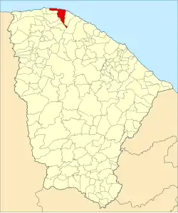 Localização de Acaraú no Ceará