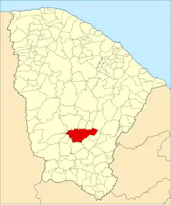 Localização de Acopiara no Ceará