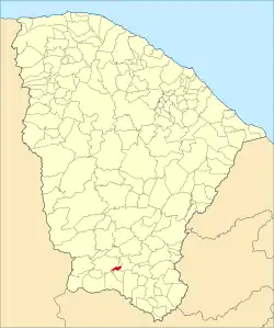 Localização de Altaneira no Ceará