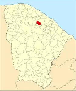 Localização de Apuiarés no Ceará