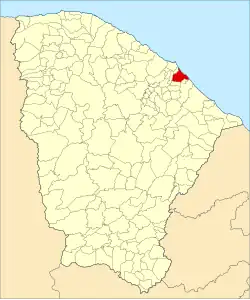 Localização de Aquiraz no Ceará