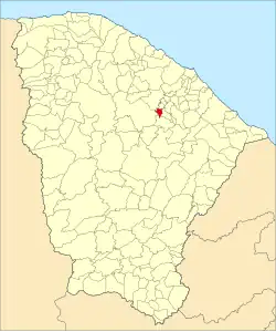 Localização de Aratuba no Ceará