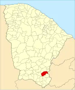 Localização de Aurora no Ceará