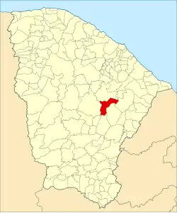 Localização de Banabuiú no Ceará