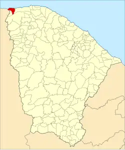 Localização de Barroquinha no Ceará