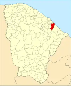 Localização de Cascavel no Ceará