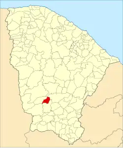 Localização de Catarina no Ceará