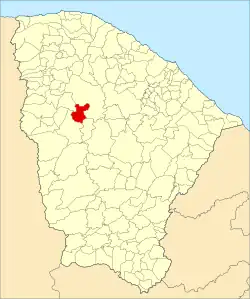 Localização de Catunda no Ceará