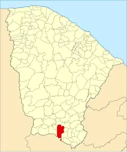 Localização do Crato no Ceará