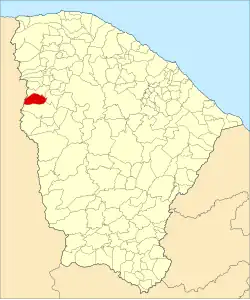 Localização de Croatá no Ceará