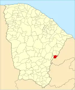 Localização de Ereré no Ceará