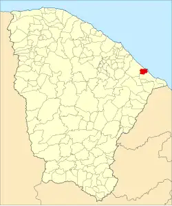 Localização de Fortim no Ceará