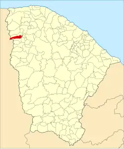 Localização de Ibiapina no Ceará