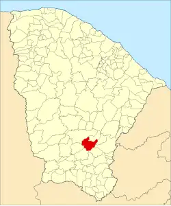 Localização de Iguatu no Ceará