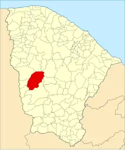 Localização de Independência no Ceará