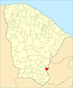 Localização de Ipaumirim no Ceará