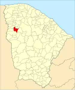 Localização de Ipu no Ceará