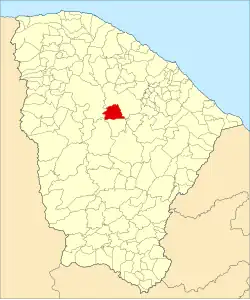 Localização de Itatira no Ceará