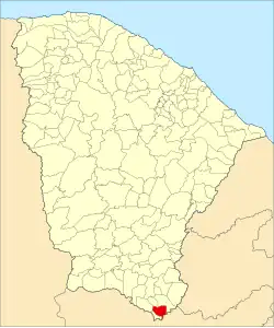 Localização de Jati no Ceará