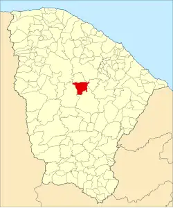 Localização de Madalena no Ceará