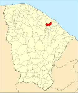 Localização de Maranguape no Ceará