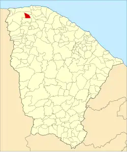 Localização de Martinópole no Ceará
