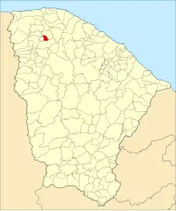 Localização de Meruoca no Ceará
