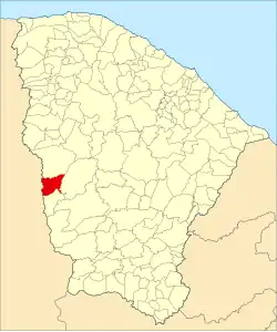 Localização de Novo Oriente no Ceará