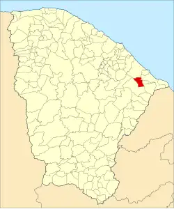Localização de Palhano no Ceará