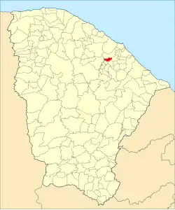 Localização de Palmácia no Ceará