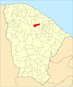 Localização de Paramoti no Ceará