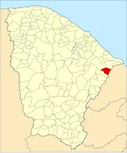 Localização de Quixeré no Ceará