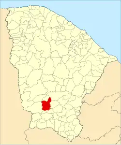 Localização de Saboeiro no Ceará