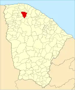 Localização de Santana do Acaraú no Ceará