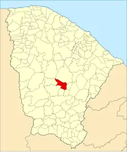 Localização de Senador Pompeu no Ceará