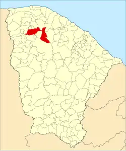 Localização de Sobral no Ceará