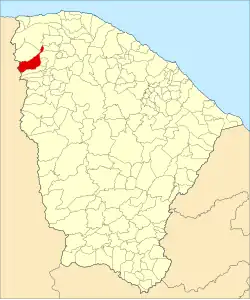 Localização de Tianguá no Ceará