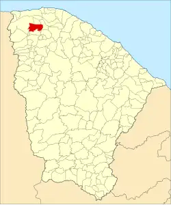 Localização de Uruoca no Ceará