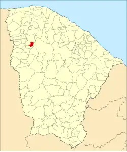 Localização de Varjota no Ceará