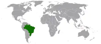 Mapa indicando localização do Brasil e de Timor-Leste.