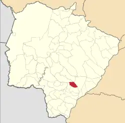Localização de Angélica em Mato Grosso do Sul