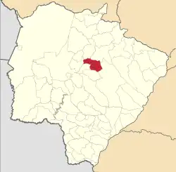 Localização de Bandeirantes em Mato Grosso do Sul