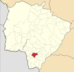 Localização de Caarapó em Mato Grosso do Sul