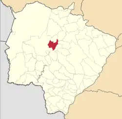 Localização de Corguinho em Mato Grosso do Sul