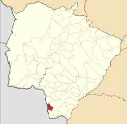 Localização de Coronel Sapucaia em Mato Grosso do Sul