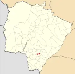 Localização de Fátima do Sul em Mato Grosso do Sul